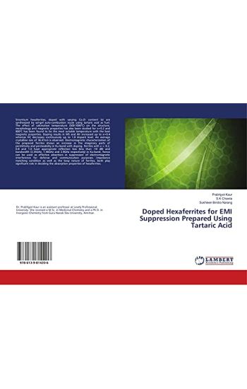 Doped Hexaferrites for EMI Suppression Prepared Using Tartaric Acid