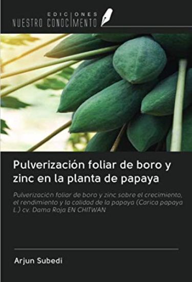 Pulverización foliar de boro y zinc en la planta de papaya