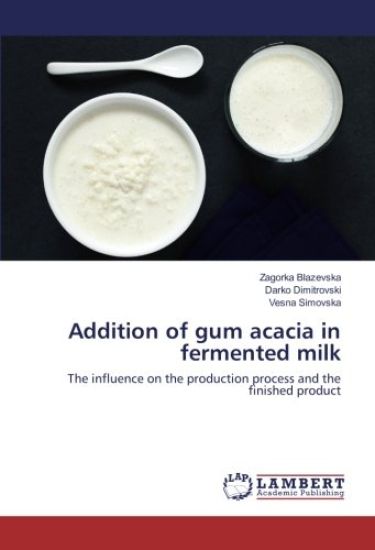 Addition of gum acacia in fermented milk