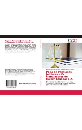 Pago de Pensiones Jubilares a Ex trabajadores de Holcim Ecuador S.A.