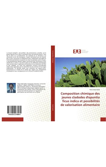 Composition chimique des jeunes cladodes d'opuntia ficus indica et possibilités de valorisation alimentaire