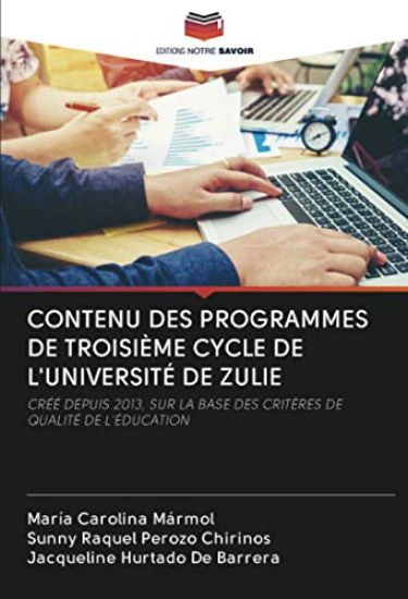 CONTENU DES PROGRAMMES DE TROISIÈME CYCLE DE L'UNIVERSITÉ DE ZULIE