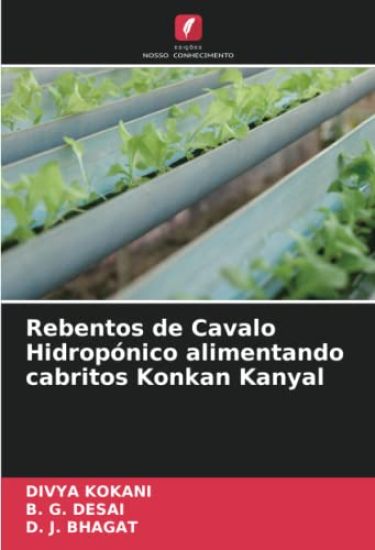 Rebentos de Cavalo Hidropónico alimentando cabritos Konkan Kanyal