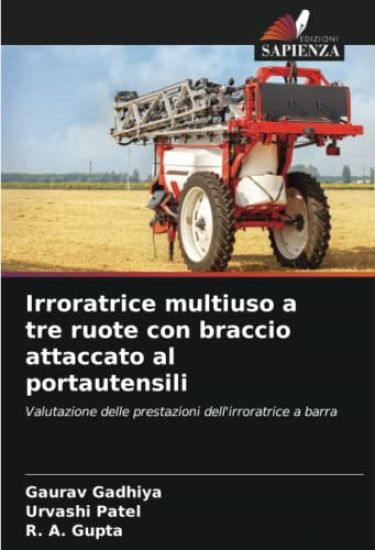 Irroratrice multiuso a tre ruote con braccio attaccato al portautensili