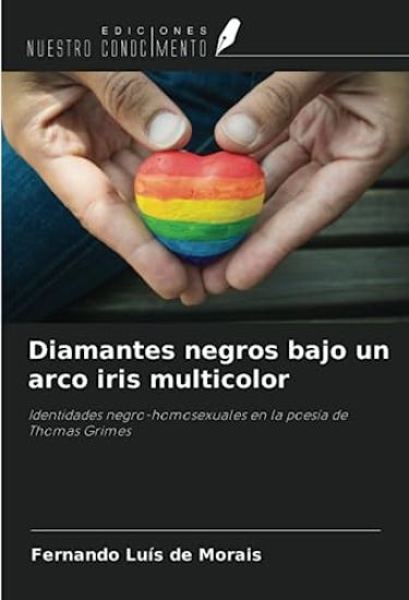 Diamantes negros bajo un arco iris multicolor