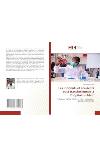Les incidents et accidents post transfusionnels à l'hôpital du Mali