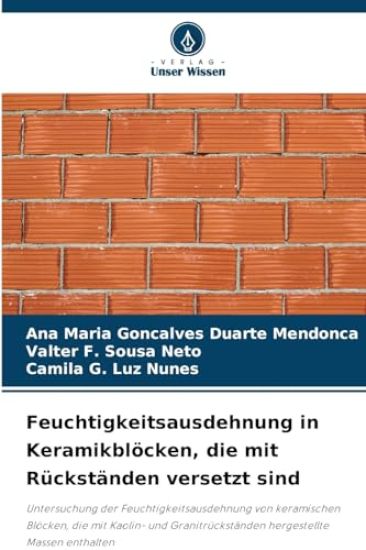 Feuchtigkeitsausdehnung in Keramikblöcken, die mit Rückständen versetzt sind