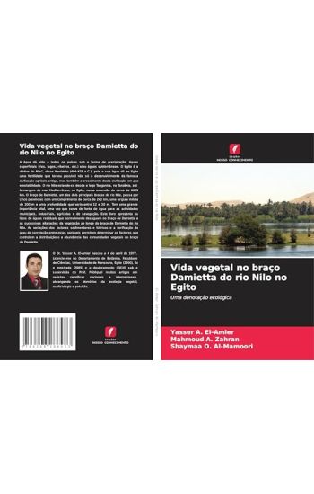Vida vegetal no braço Damietta do rio Nilo no Egito
