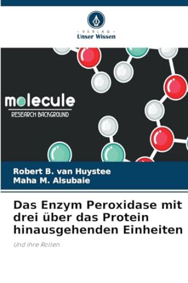 Das Enzym Peroxidase mit drei über das Protein hinausgehenden Einheiten