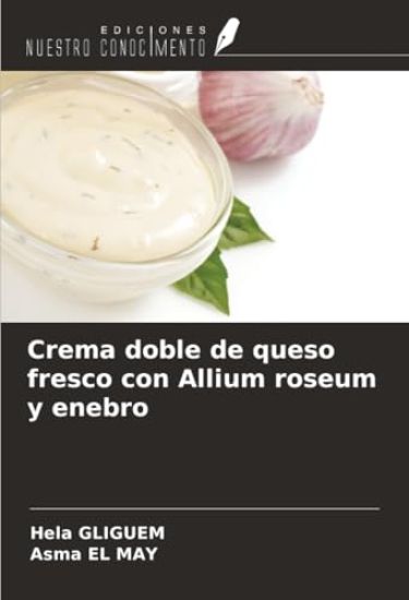 Crema doble de queso fresco con Allium roseum y enebro