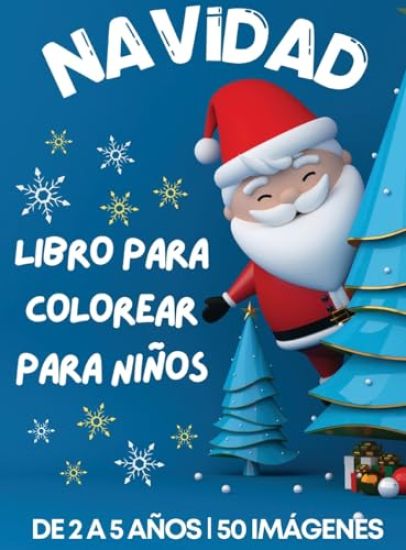 Cuaderno navideño para colorear diseñado para niños de 2 a 5 años