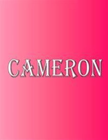 Cameron: 100 Pages 8.5" X 11" Personalized Name on Notebook College Ruled Line Paper