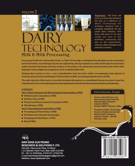 Dairy Technology: Vol.01