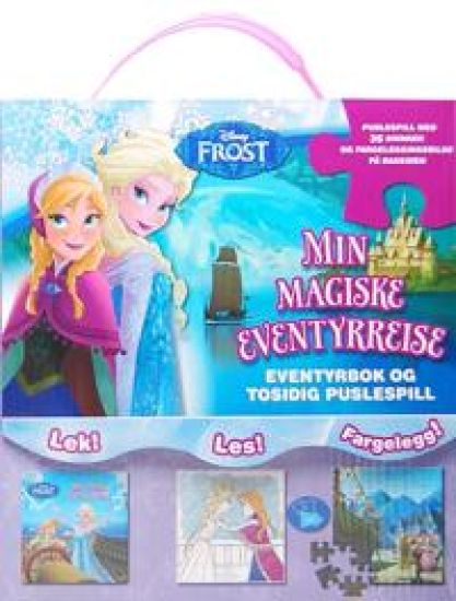 Frost. Min magiske eventyrreise. Eventyrbok og tosidig puslespill. Lek, les og fargelegg! Puslespill med 36 brikker og fargeleggingsbilde på baksiden