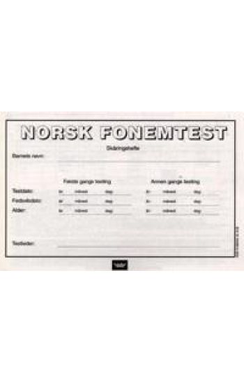 Skåringshefter til Norsk fonemtest. Heidi Tingleff. Pakke à 10 eks