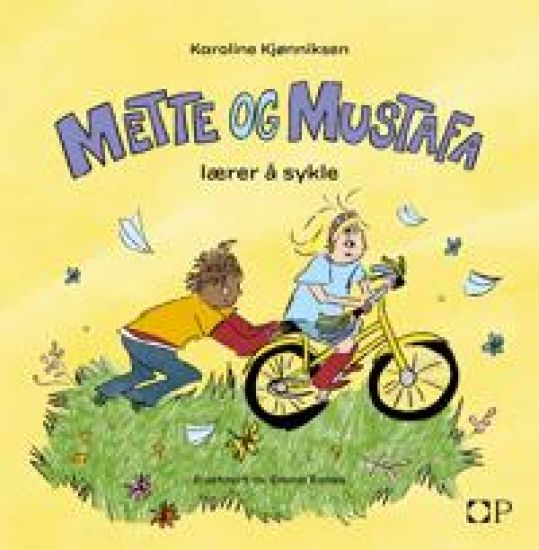 Mette og Mustafa lærer seg å sykle