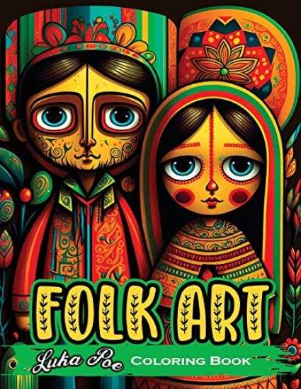Folk Art Coloring Book
