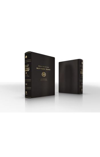 RVR, Biblia de estudio Matthew Henry y legado cristiano, Leathersoft, Negro, Interior a dos colores, Comfort Print