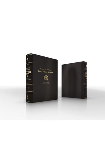 RVR, Biblia de estudio Matthew Henry y legado cristiano, Leathersoft, Negro, Interior a dos colores, con Índice, Comfort Print