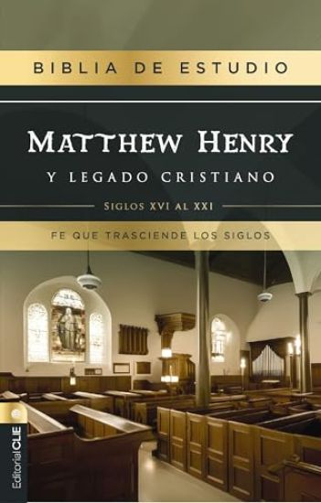 RVR, Biblia de estudio Matthew Henry y legado cristiano, Tapa dura, Interior a dos colores, con Índice, Comfort Print