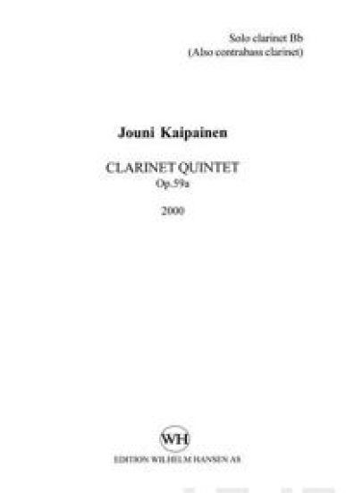 Jouni Kaipianen: Clarinet Quintet Op.59a (Parts)