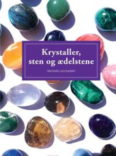 Krystaller, sten og ædelstene, display med 10 eks.