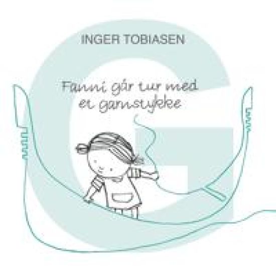 fanni går tur med et garnstykke