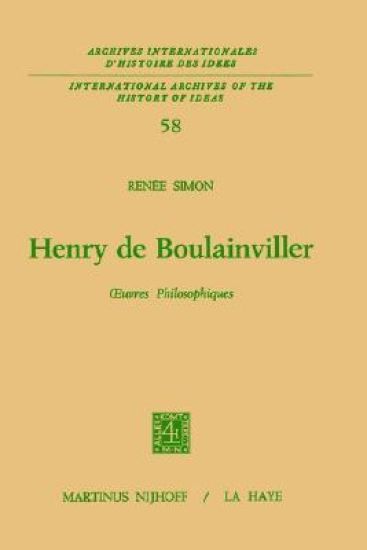 Henry de Boulainviller Tome I