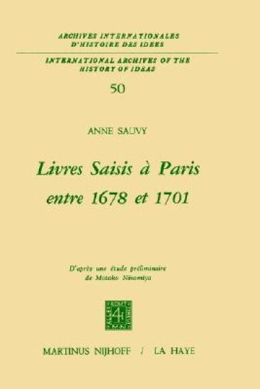 Livres saisis à Paris entre 1678 et 1701