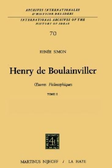 Henry de Boulainviller Tome II