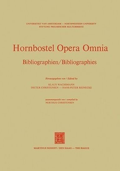Hornbostel Opera Omnia