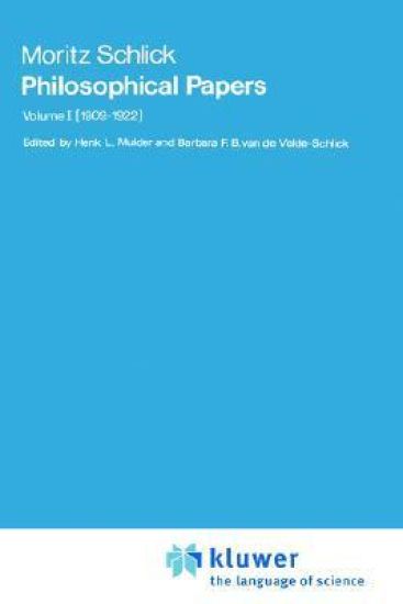 Moritz Schlick Philosophical Papers