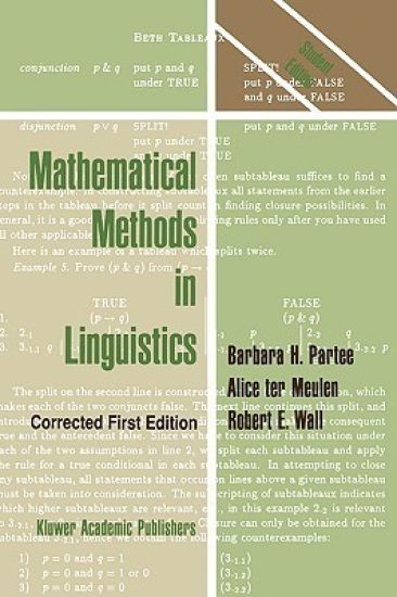 Mathematical Methods in Linguistics