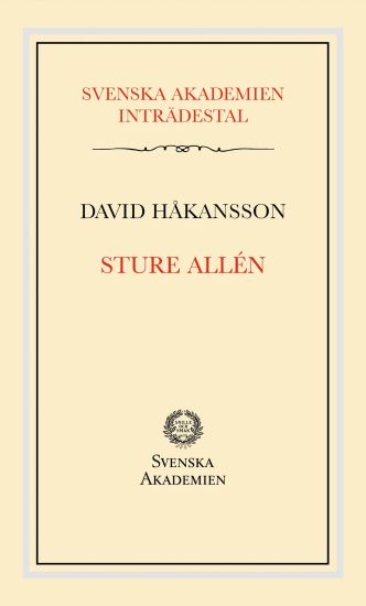 Svenska Akademiens inträdestal: Sture Allén