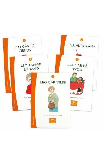 Läsa Lätt Versaler 2, fem olika böcker