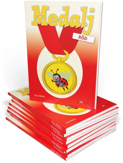 Medalj röd, svenska, 10 ex