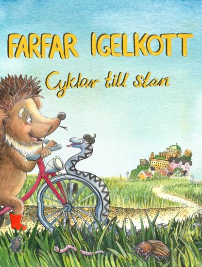 Farfar Igelkott cyklar till stan