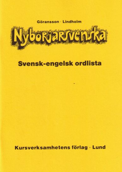 Nybörjarsvenska svensk-engelsk ordlista
