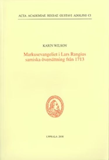 Markusevangeliet i Lars Rangius samiska översättning från 1713