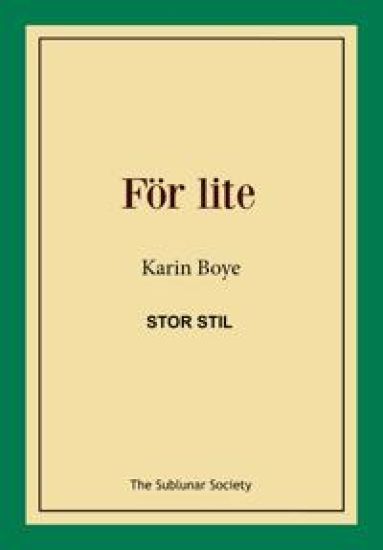 För lite (stor stil)