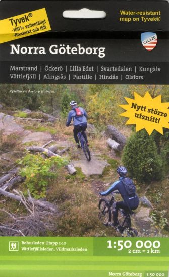 Norra Göteborg 1:50.000 Bohusleden etapp 2-10, Vättlefjällsleden samt Vildmarksleden ingår