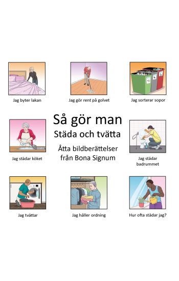 Så gör man Städa och tvätta - ask med åtta bildberättelser
