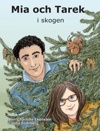 Mia och Tarek i skogen
