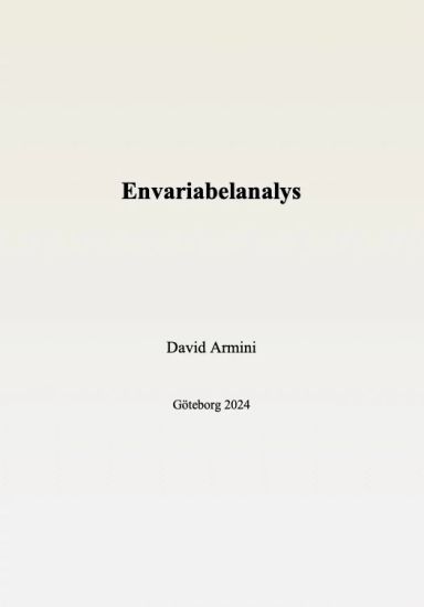 Envariabelanalys