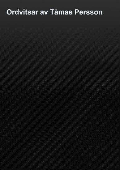 Ordvitsar av Tåmas Persson