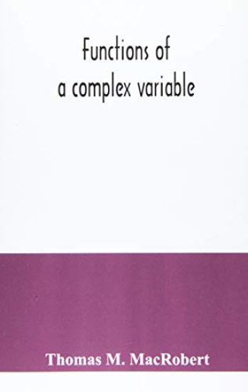 Functions of a complex variable