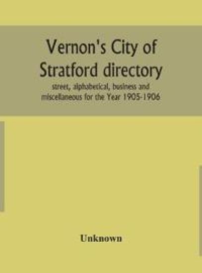 Vernon's City of Stratford directory