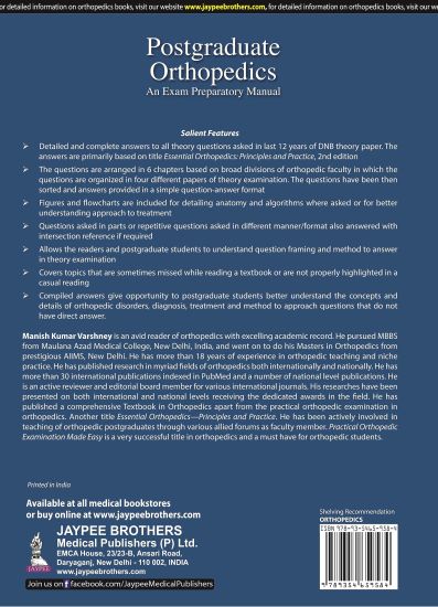 Postgraduate Orthopedics: An Exam Preparatory Manual