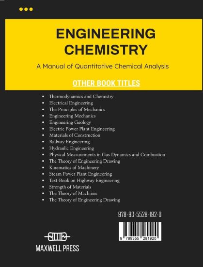 Engineering Chemistry A Manual of Quantitative Chemical Analysis