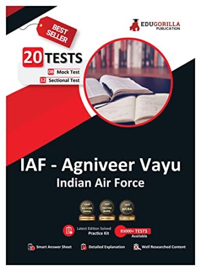 Agniveer Vayu Exam Prep Book 2023 (English Edition) Indian Air Force Agneepath Scheme - 8 Mock Tests and 12 Sectional Tests (1100 Solved Questions) with Free Access to Online Tests